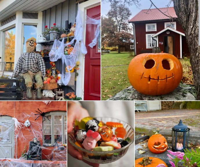 A collage of Halloween pictures.