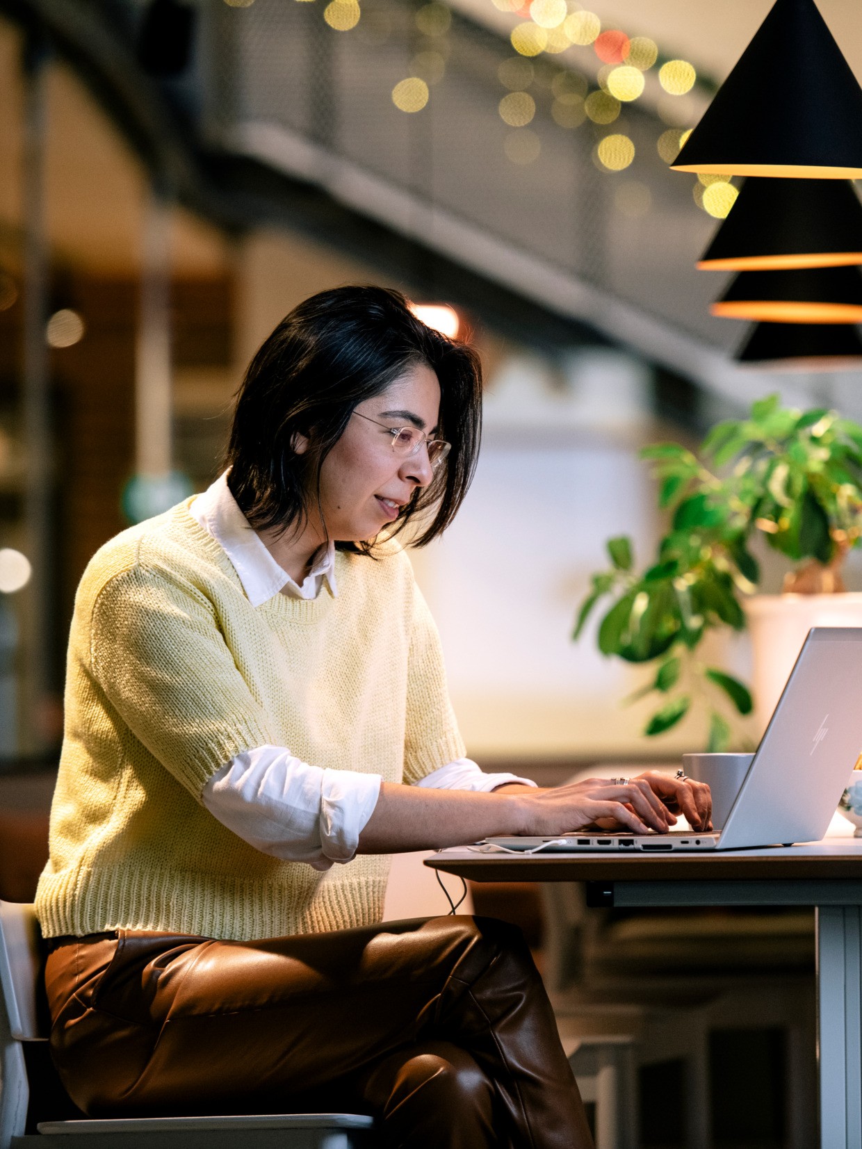 Person working in a office space